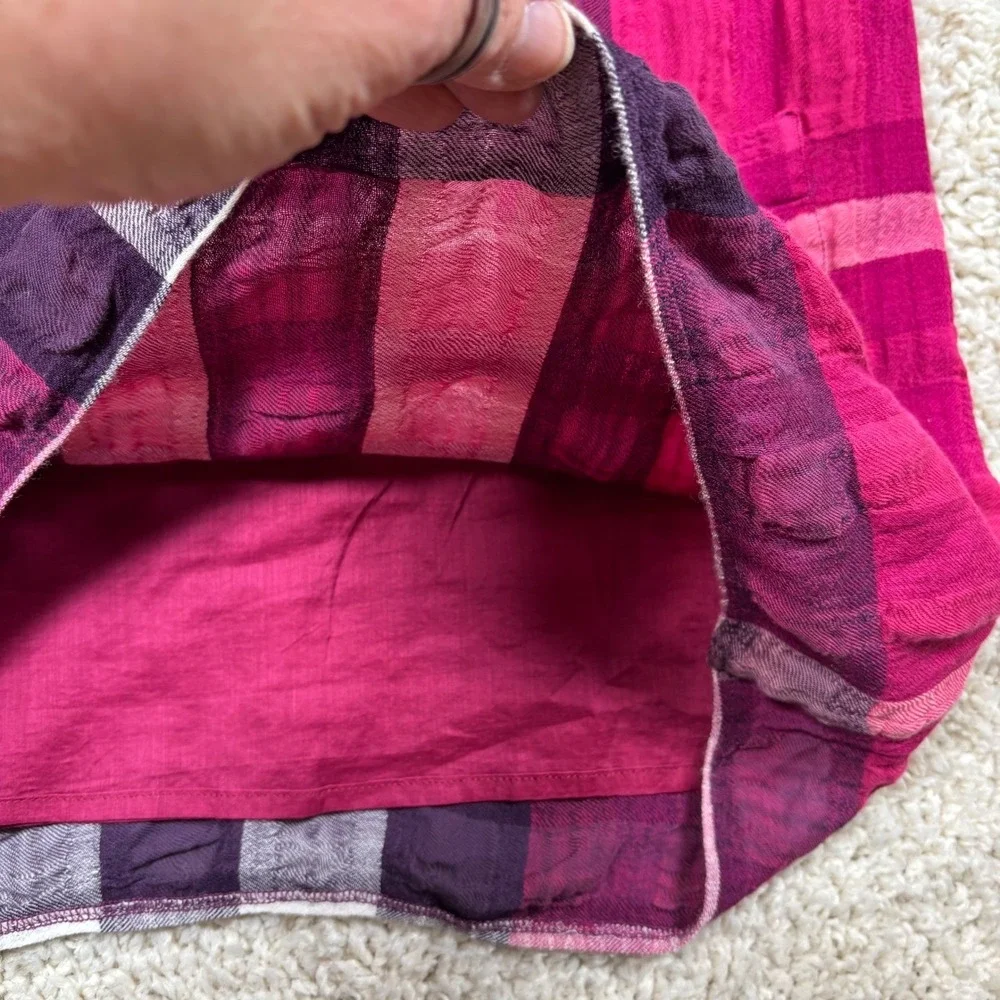 Burberry Children Girls 10Y Pink Purple Plaid Wool‎ Blend Dress 140cm Elegant